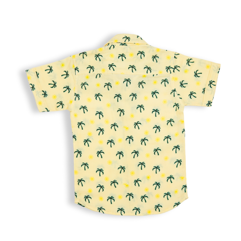 Koala Yellow Half Sleeve Organic Cotton Shirt
