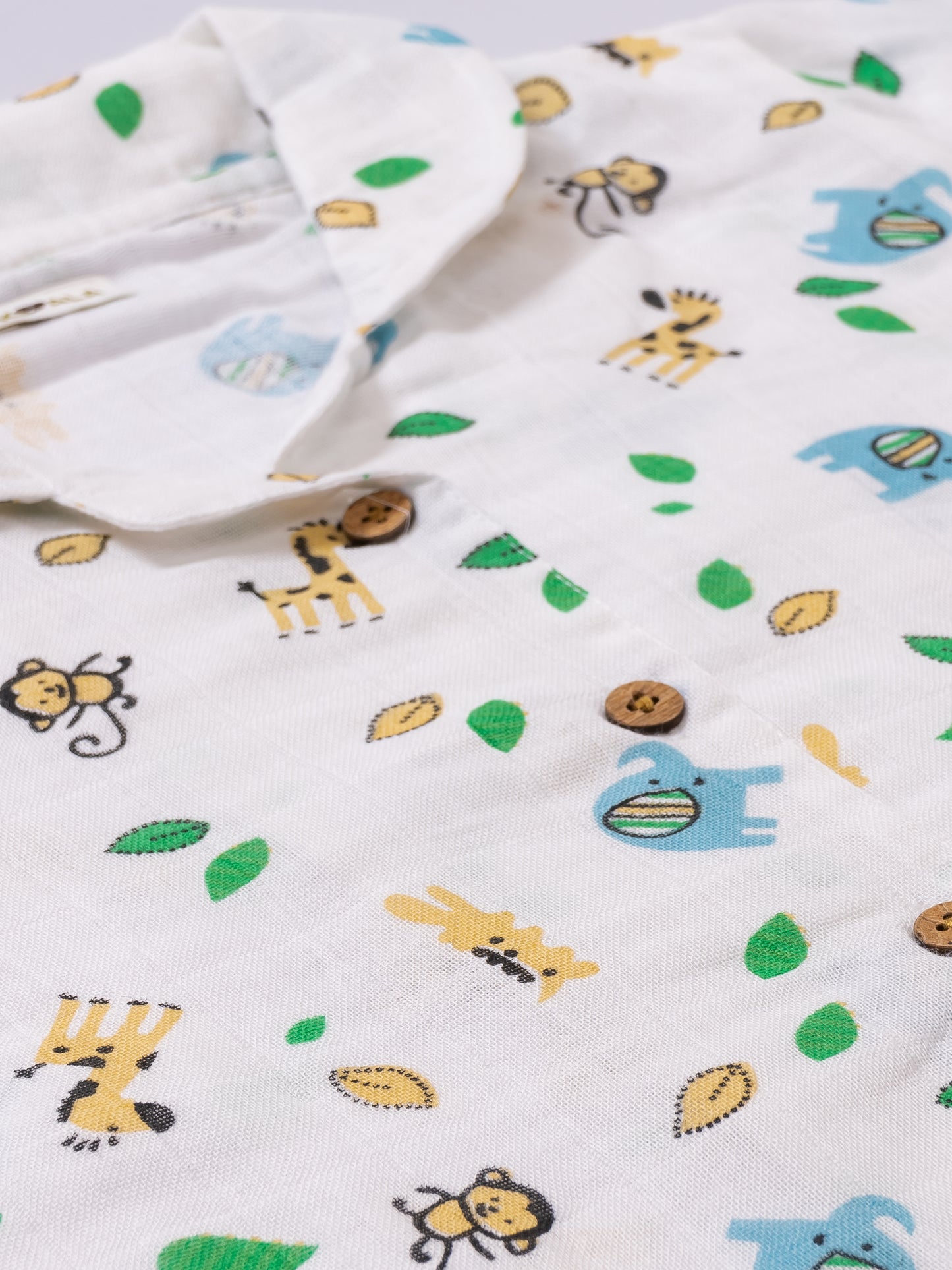 Koala Kidz Muslin Cotton Nightsuit – Jungle Safari Print