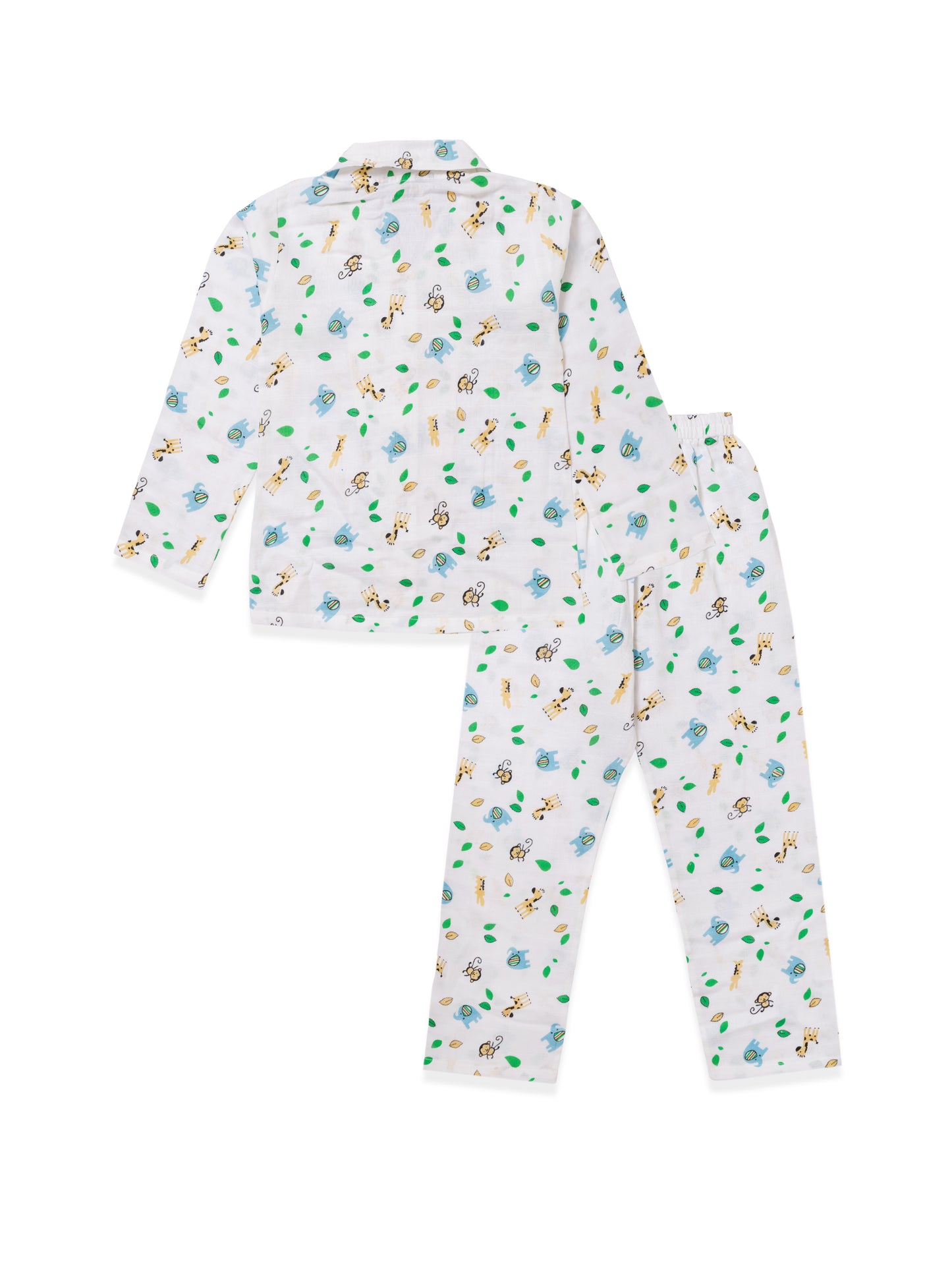 Koala Kidz Muslin Cotton Nightsuit – Jungle Safari Print