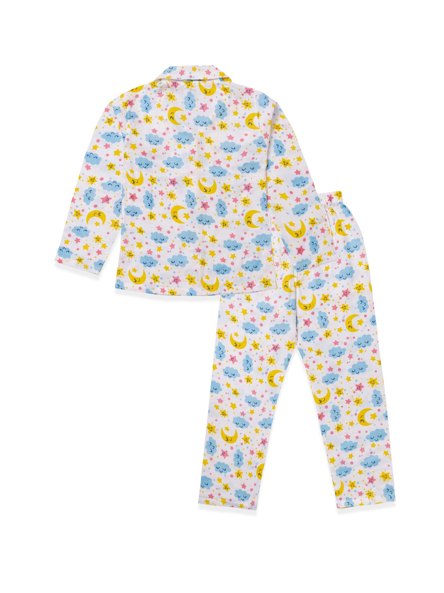 Koala kidz Muslin Cotton Nightsuit - Dreamy Skies