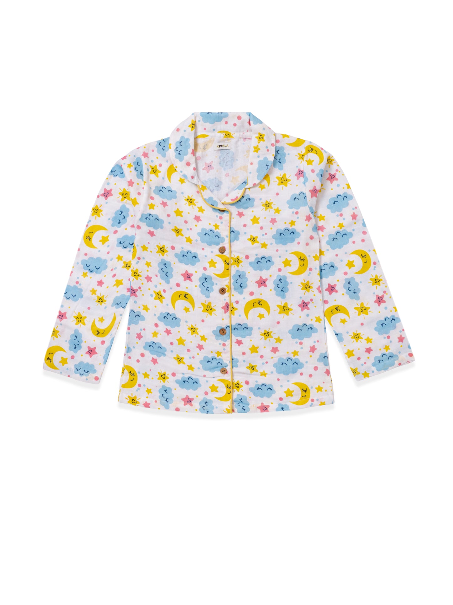 Koala kidz Muslin Cotton Nightsuit - Dreamy Skies