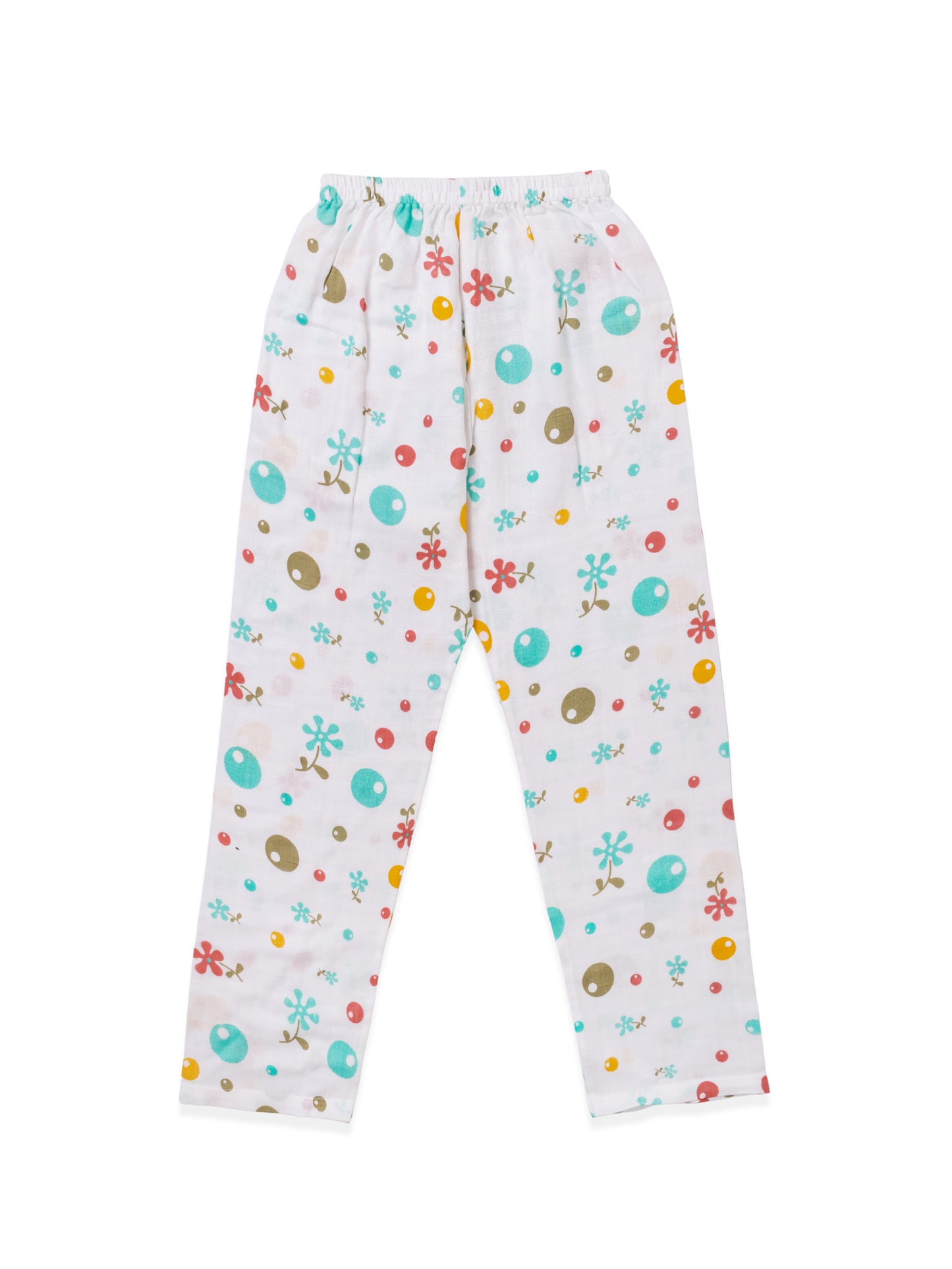 Koala Kidz Muslin Cotton Nightsuit - Playful Dots