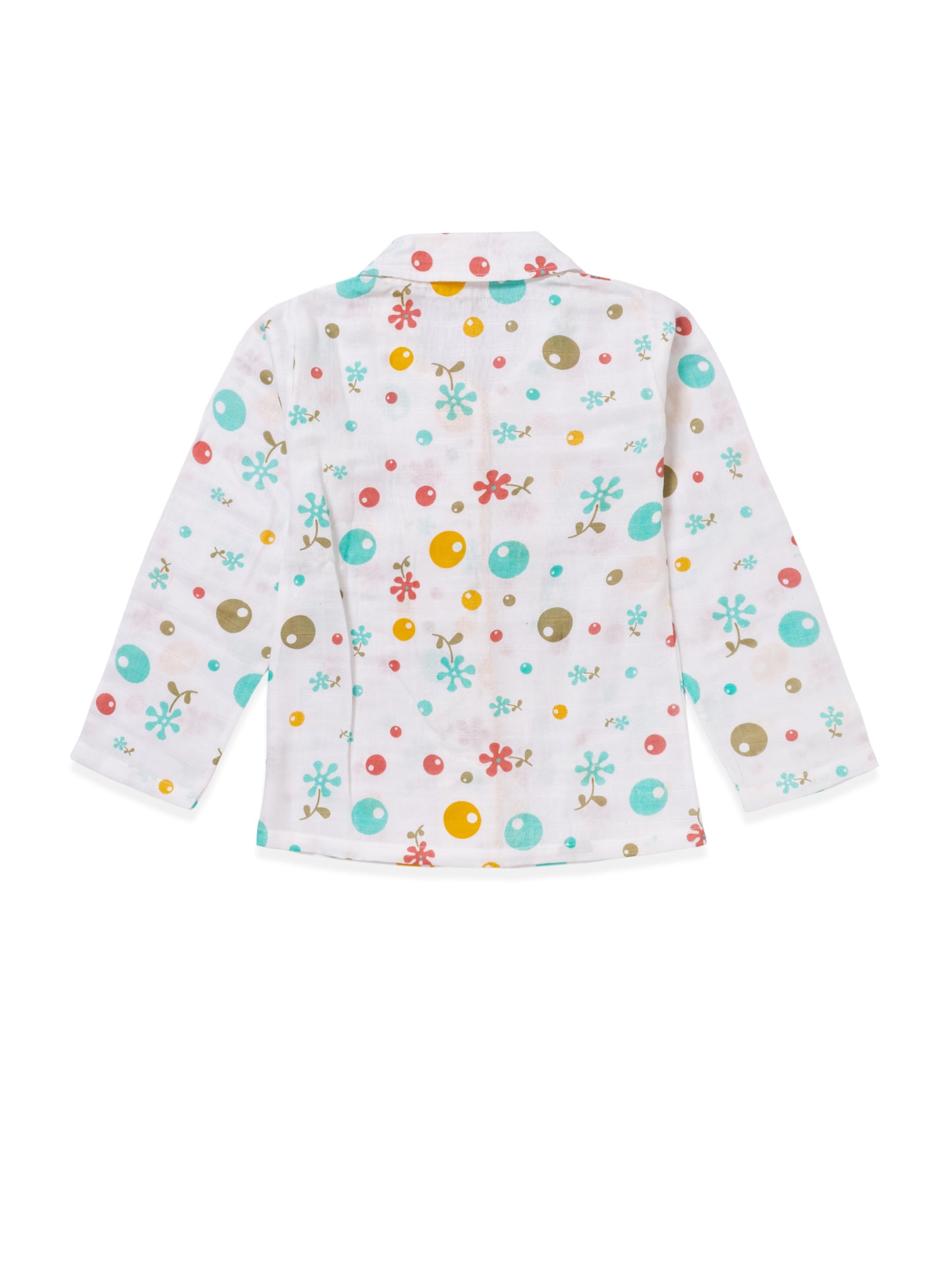 Koala Kidz Muslin Cotton Nightsuit - Playful Dots