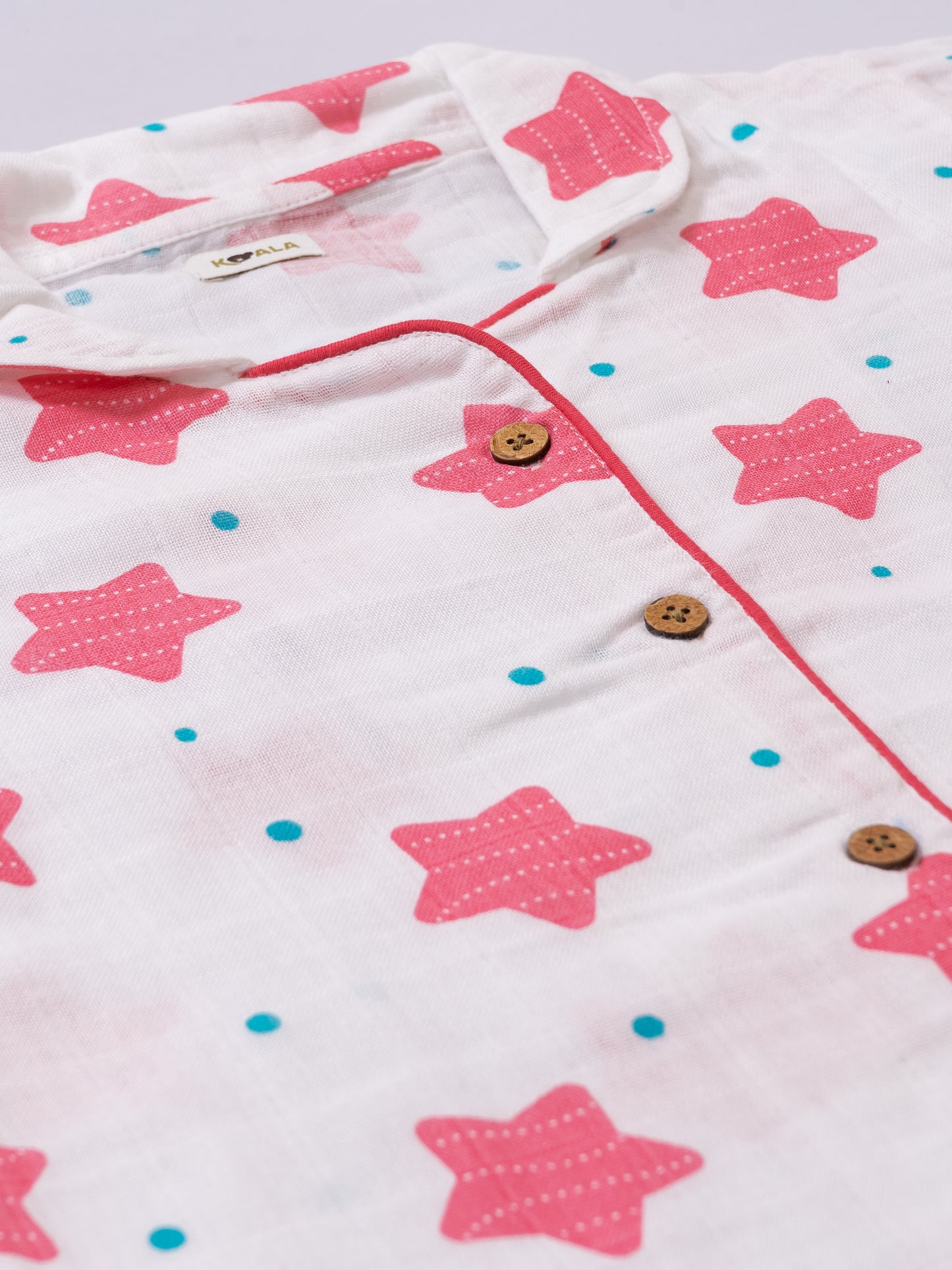 Koala Kidz Muslin Cotton Nightsuit- Starry Dreams