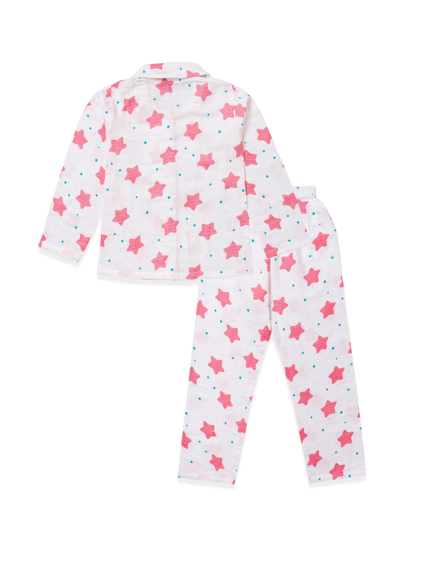 Koala Kidz Muslin Cotton Nightsuit- Starry Dreams