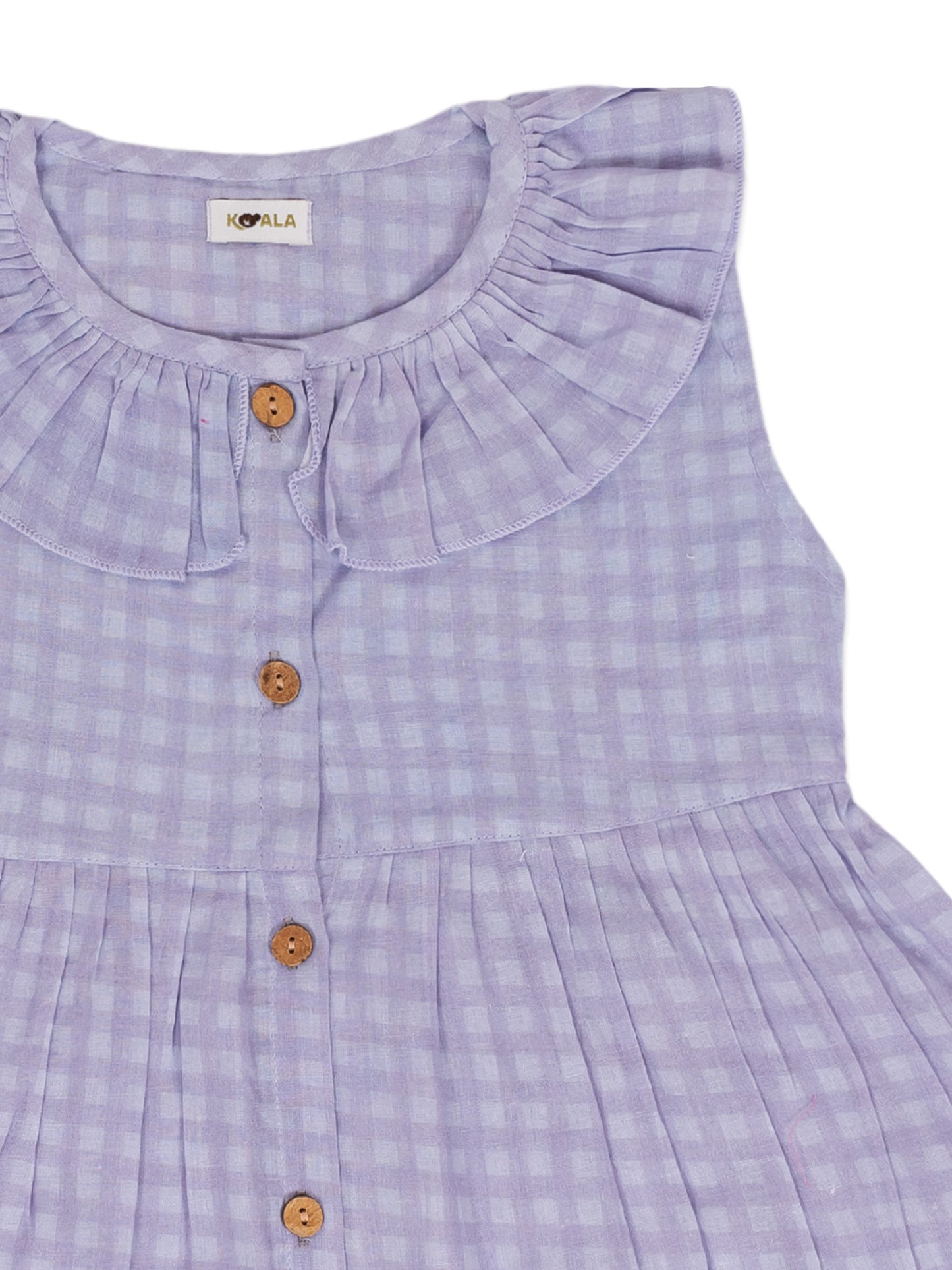 Koala Lavender Gingham Mumul Dress