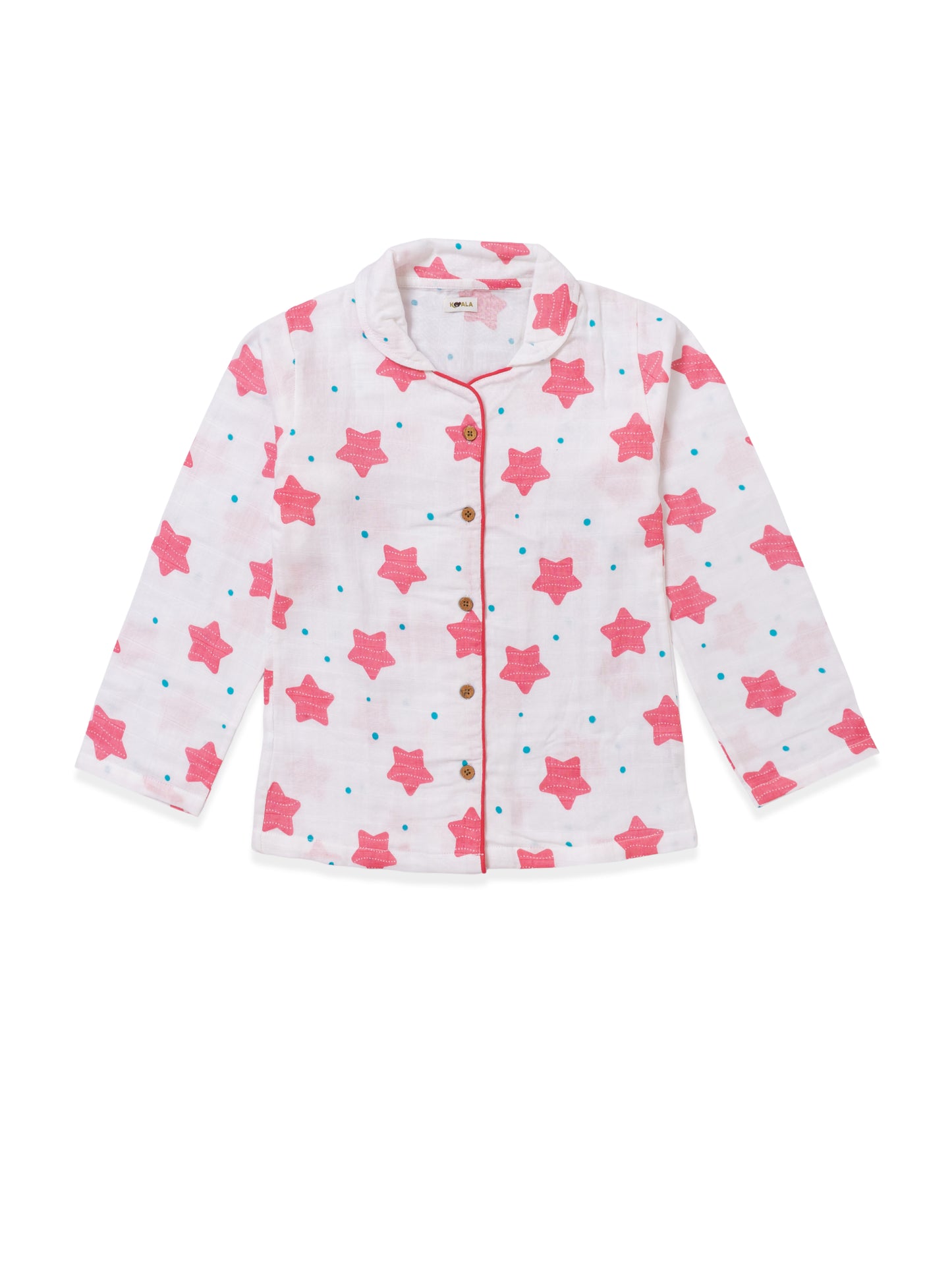 Koala Kidz Muslin Cotton Nightsuit- Starry Dreams