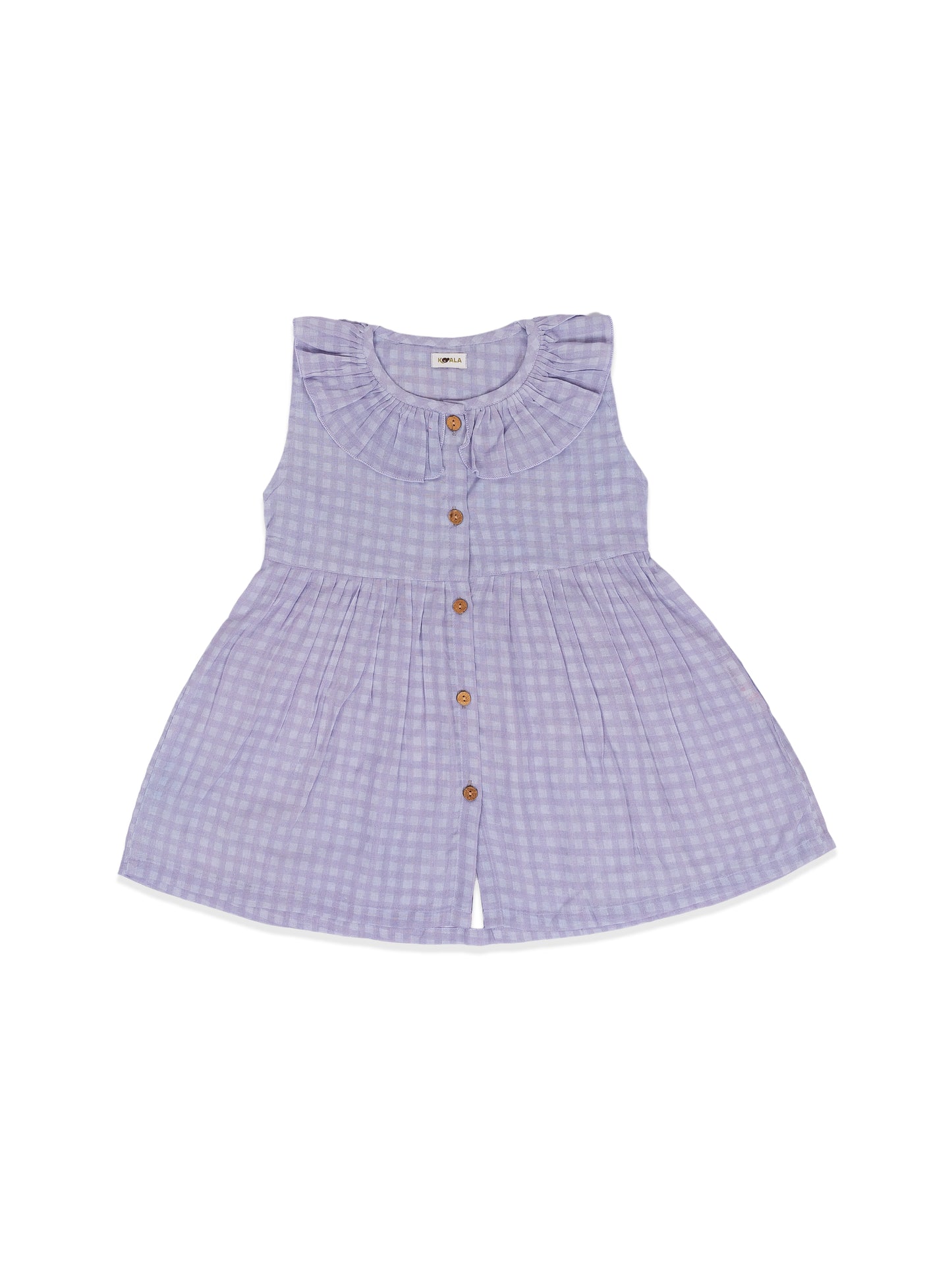 Koala Lavender Gingham Mumul Dress