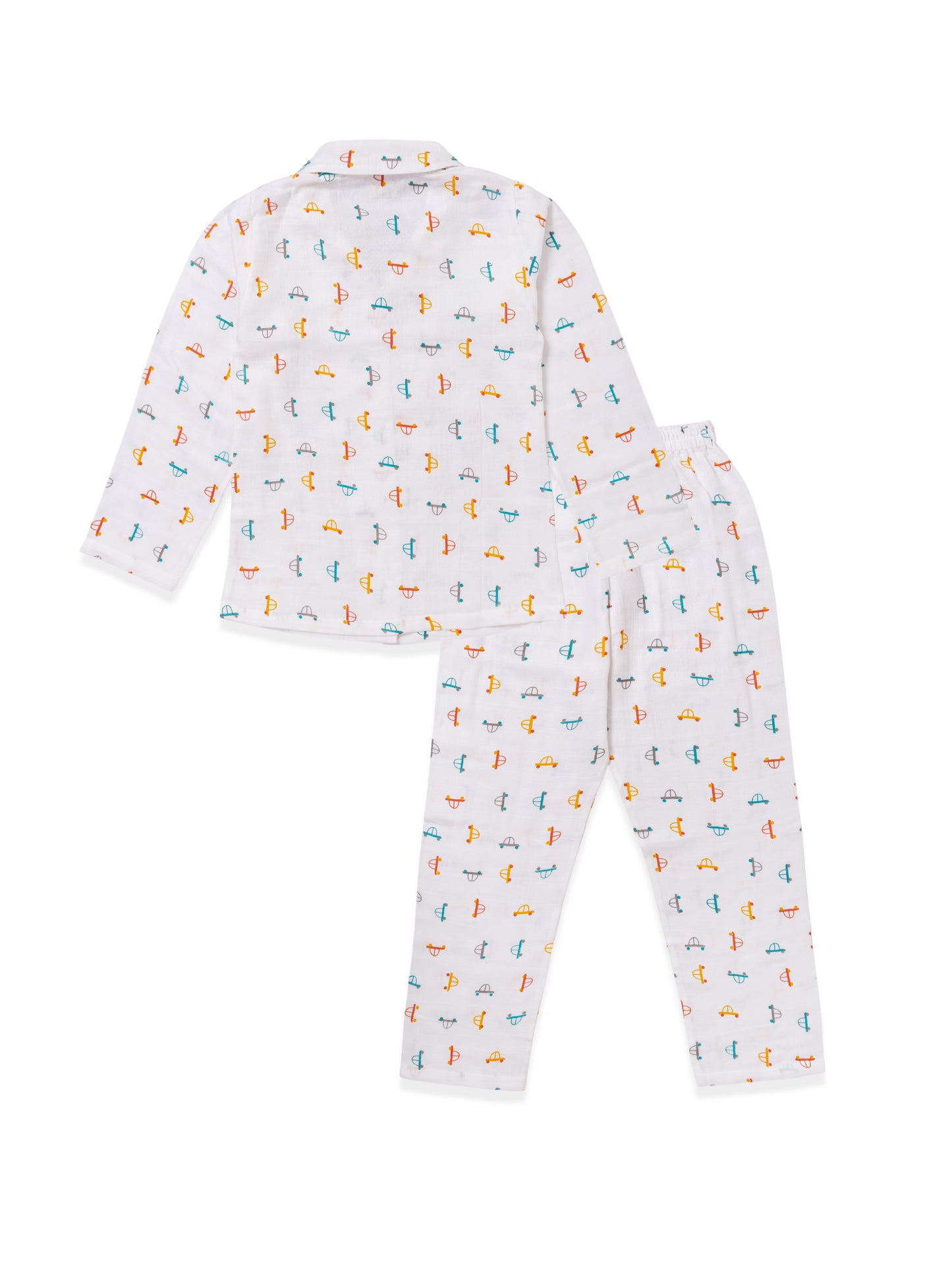 Koala Kidz Muslin Cotton Nightsuit - Hot Wheels