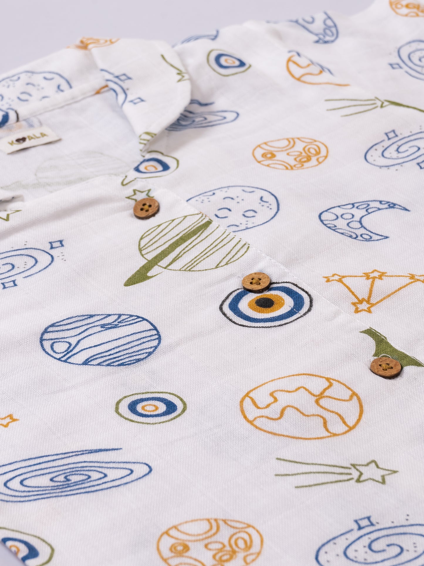 Koala Kidz Muslin Cotton Nightsuit – Galaxy Adventure Print