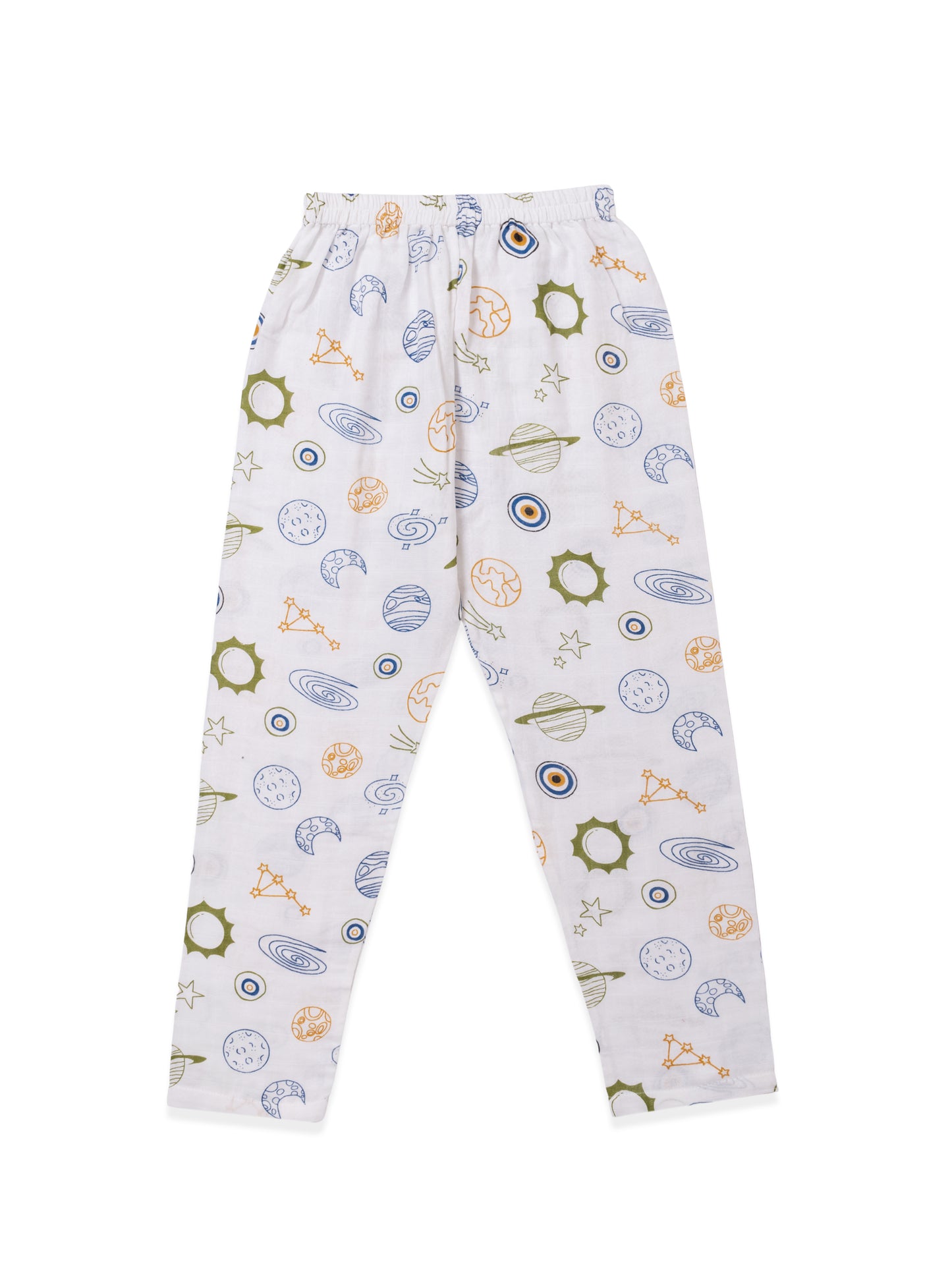 Koala Kidz Muslin Cotton Nightsuit – Galaxy Adventure Print