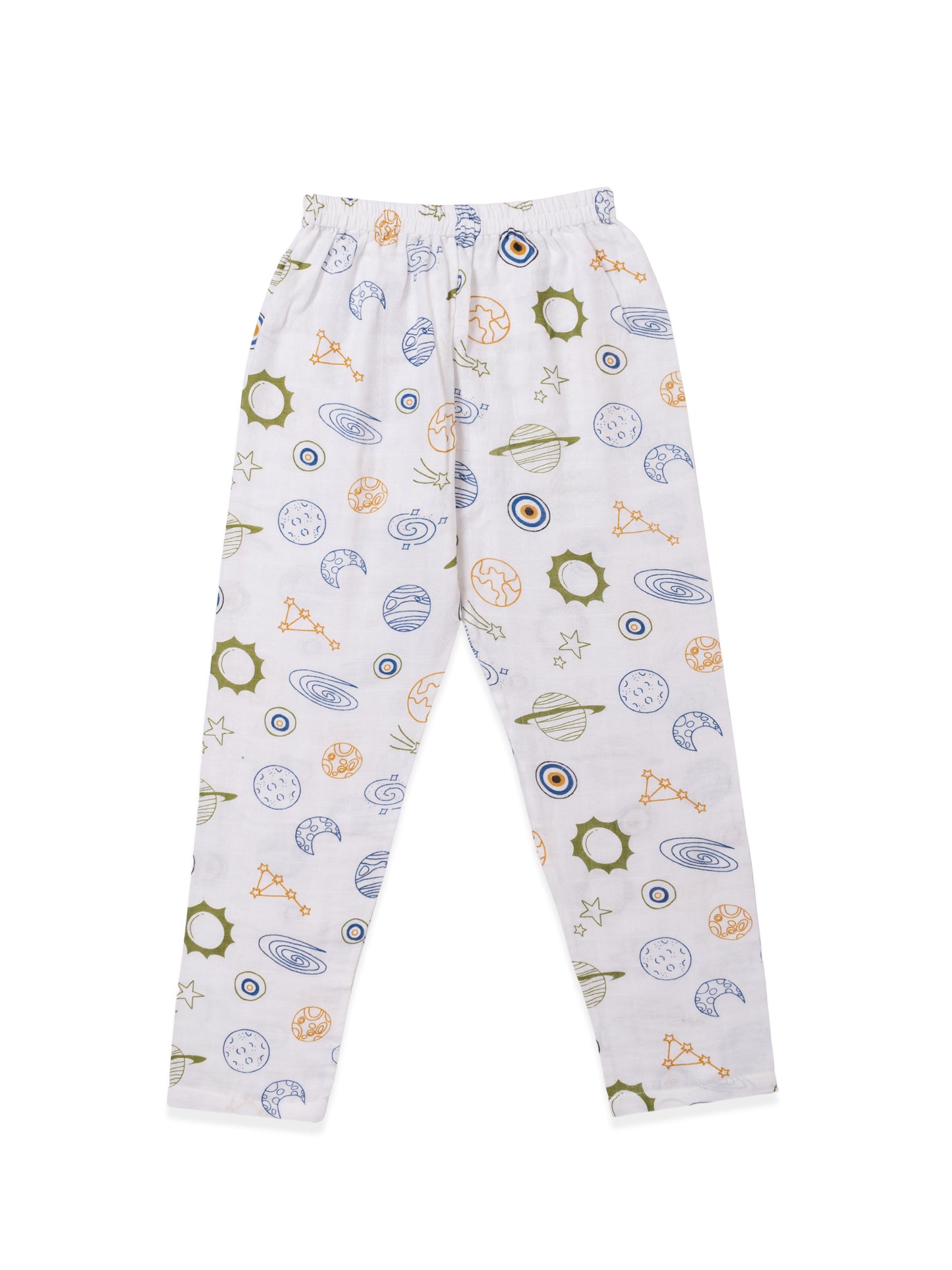 Koala Kidz Muslin Cotton Nightsuit – Galaxy Adventure Print
