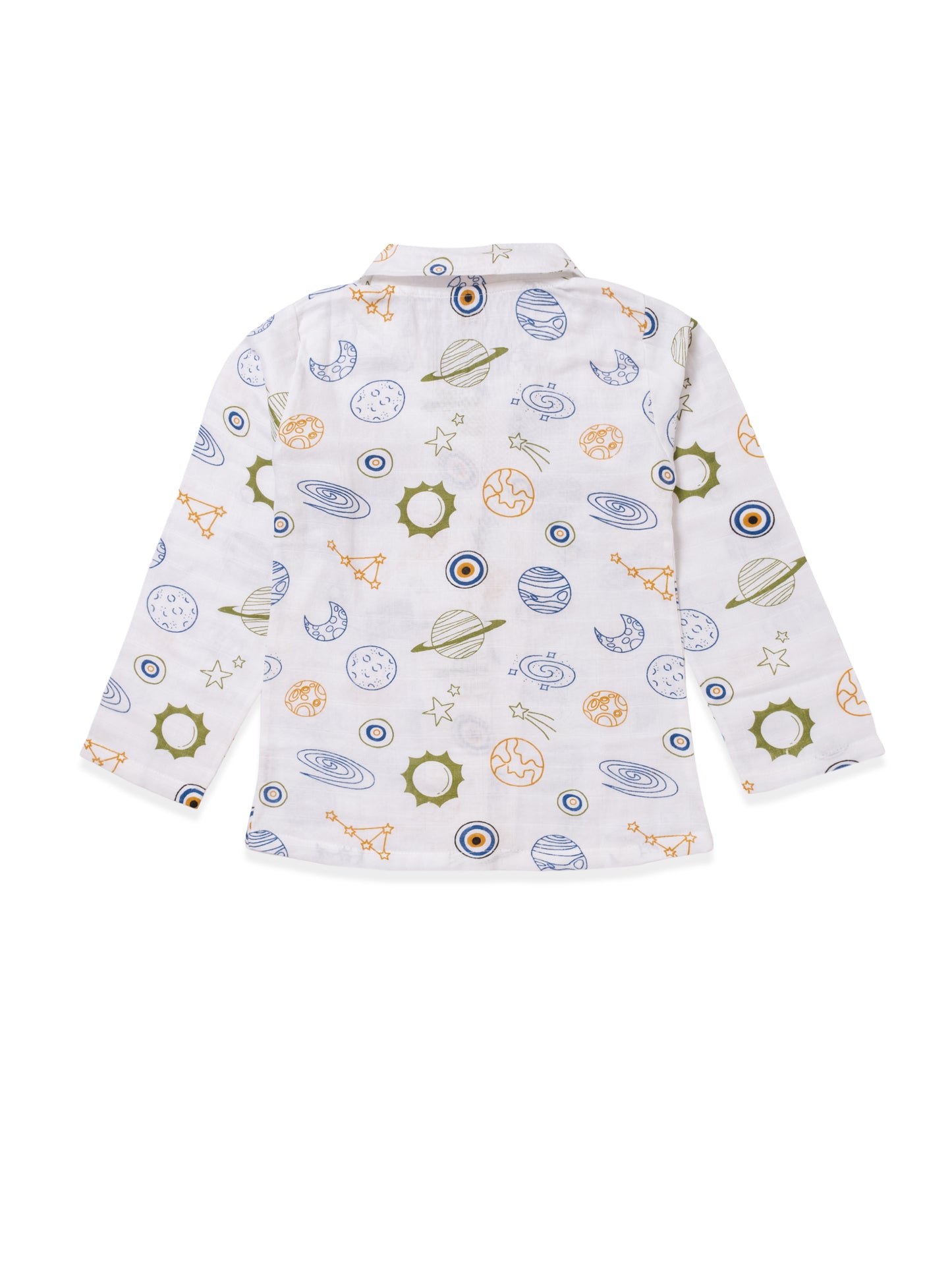 Koala Kidz Muslin Cotton Nightsuit – Galaxy Adventure Print