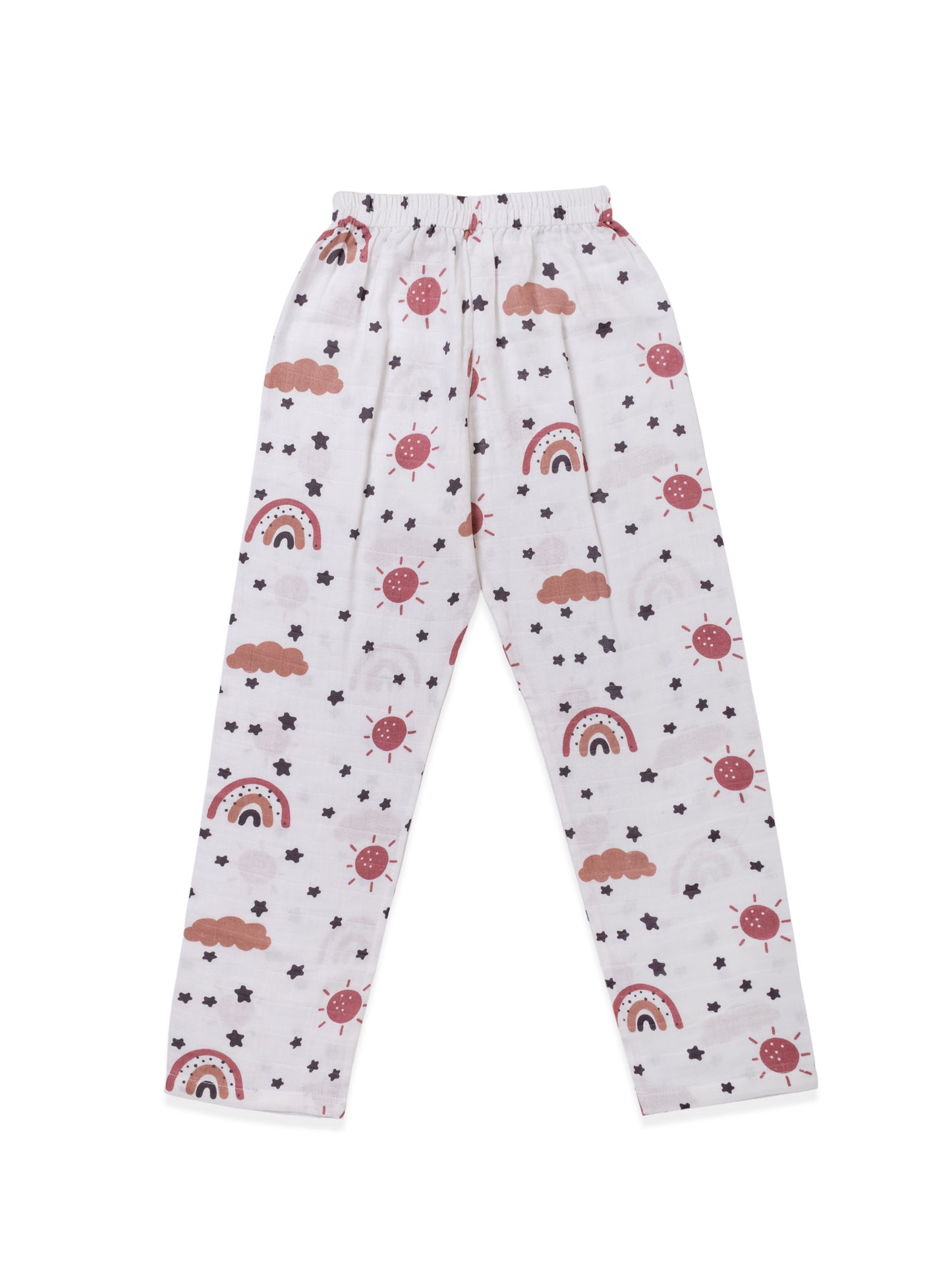 Koala Kidz Muslin Cotton Nightsuit – Rainbow Dreams Print