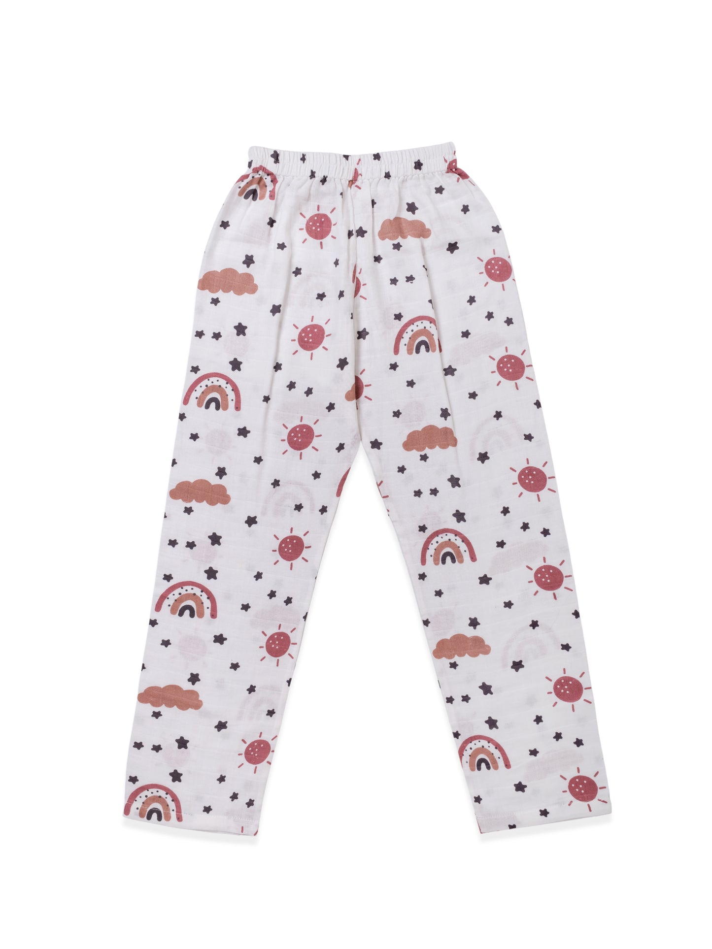 Koala Kidz Muslin Cotton Nightsuit – Rainbow Dreams Print