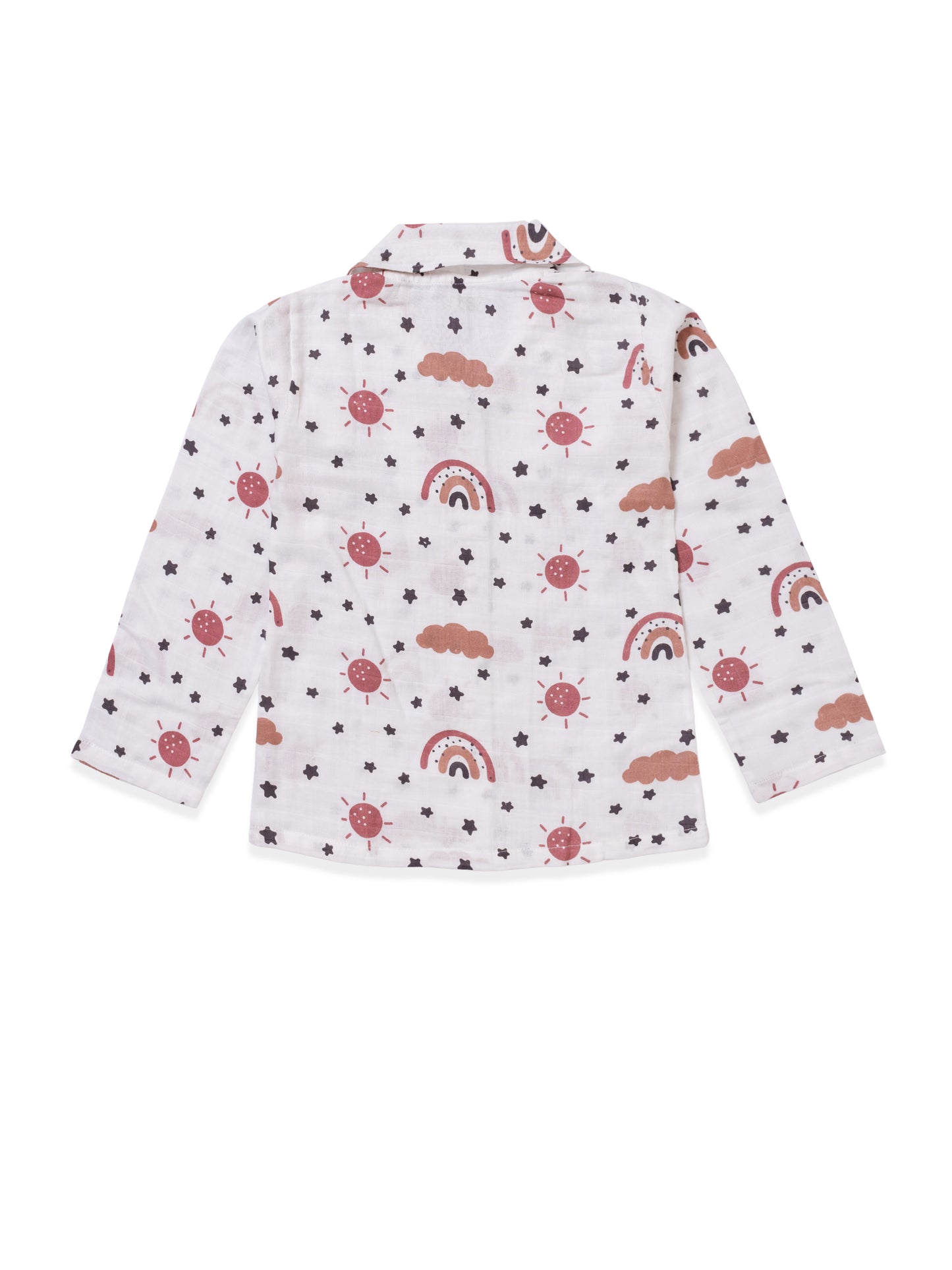 Koala Kidz Muslin Cotton Nightsuit – Rainbow Dreams Print