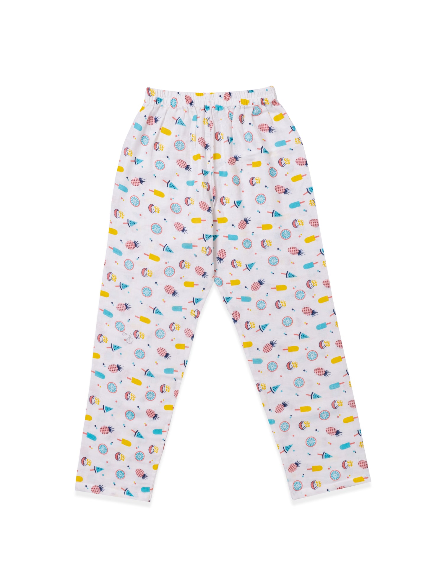 Koala Kidz Muslin Cotton Nightsuit – Ice Cream & Lollipop Print