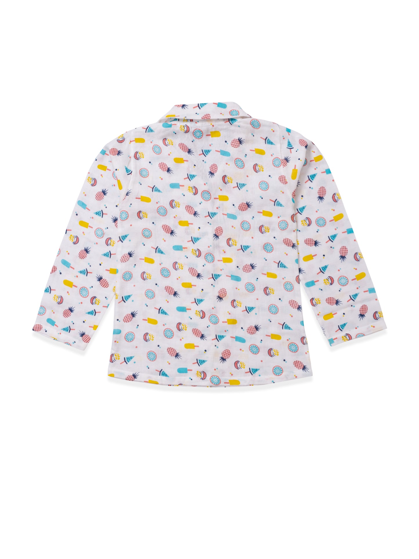 Koala Kidz Muslin Cotton Nightsuit – Ice Cream & Lollipop Print