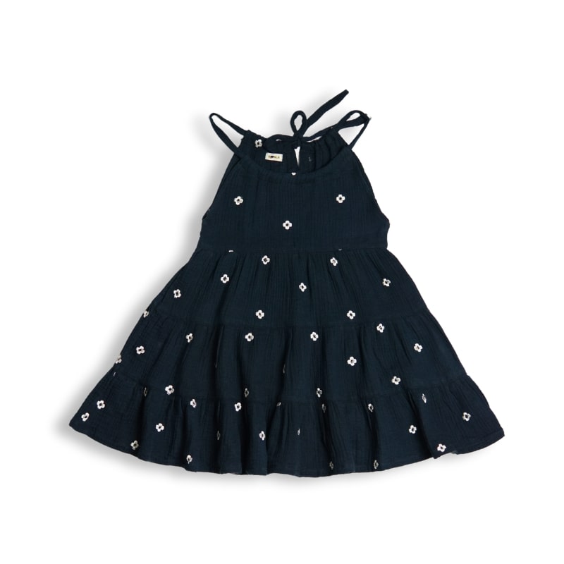 Koala Navy Blue Three Tier Twirl Dress