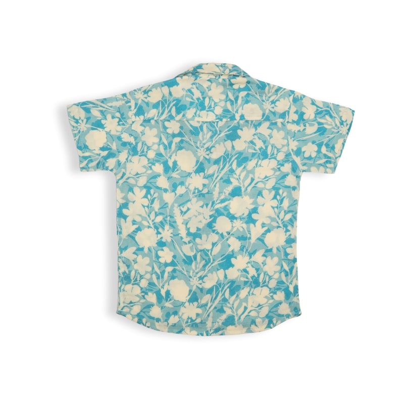 Koala Boys Printed Half Sleeve Cotton Bamboo Shirt with OffWhite Pants