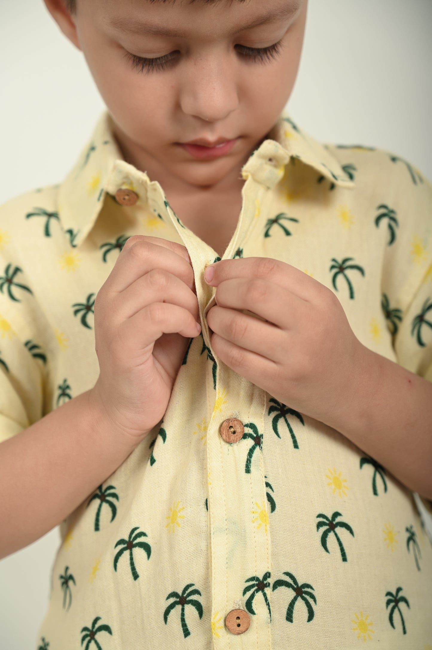 Koala Yellow Half Sleeve Organic Cotton Shirt