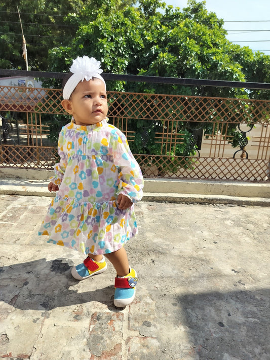 Koala White Heart Colourful A line Dress