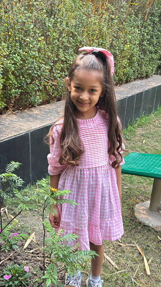 Koala Pink Gingham Breeze Dress