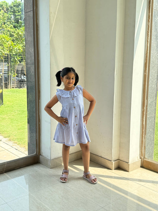 Koala  Lavender Gingham Mumul Dress
