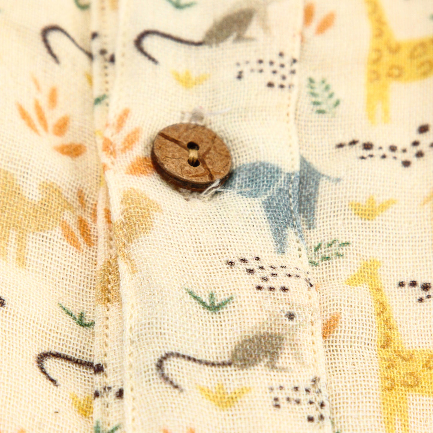 Koala Boys Animal Print Full Sleeve Organic Cotton Shirt with Navy Pants