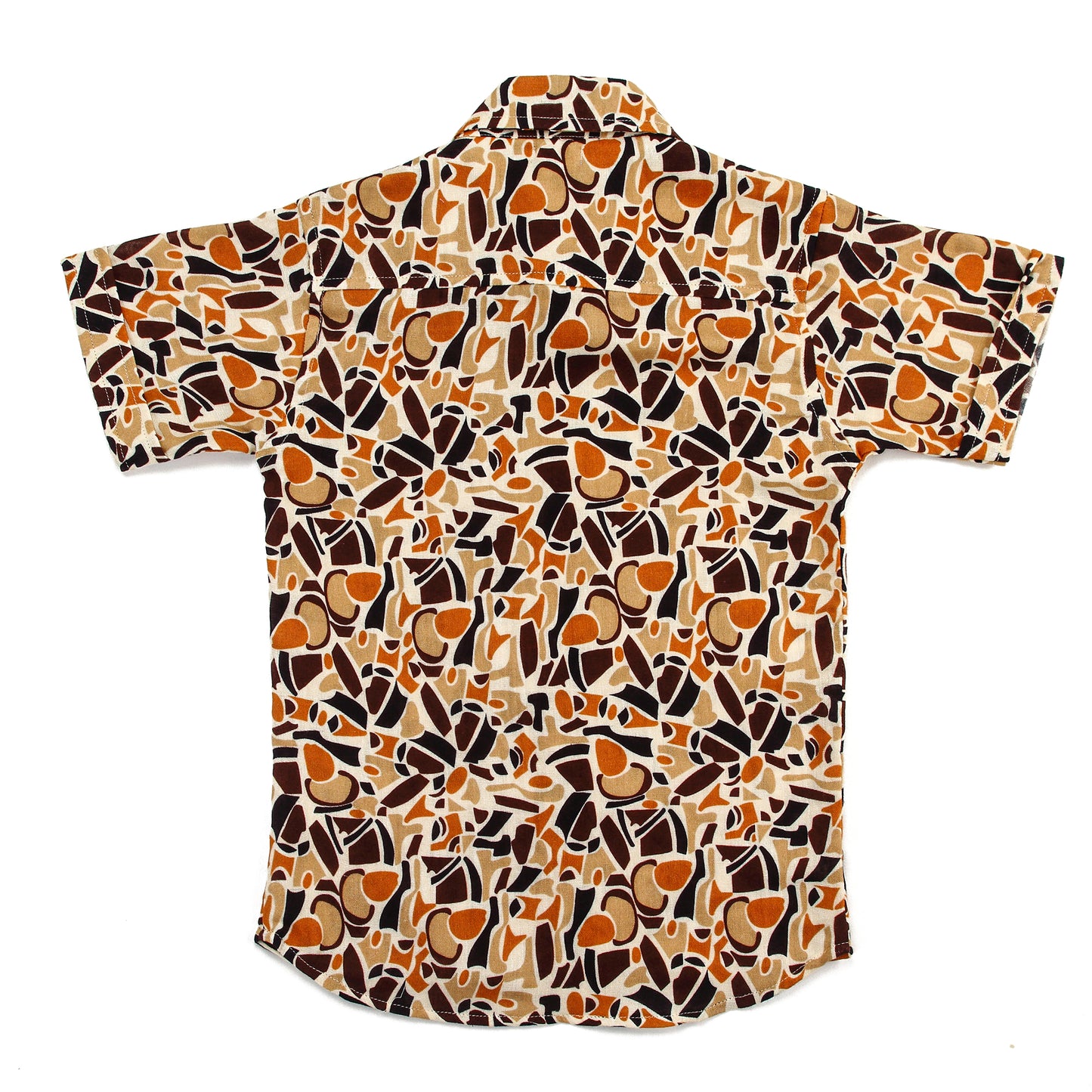 Koala Boys Abstract Print Half Sleeve Mulmul Cotton Shirt