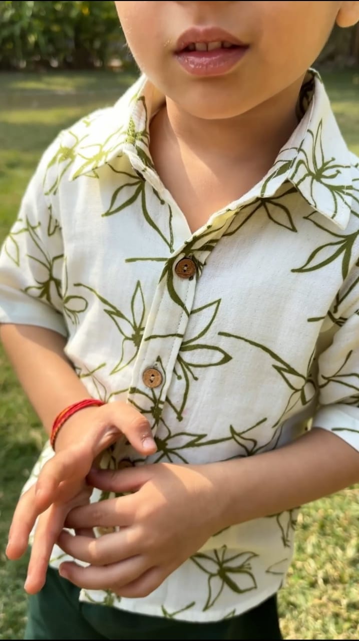 Koala Boys Olive Leaf Organic Cotton Set