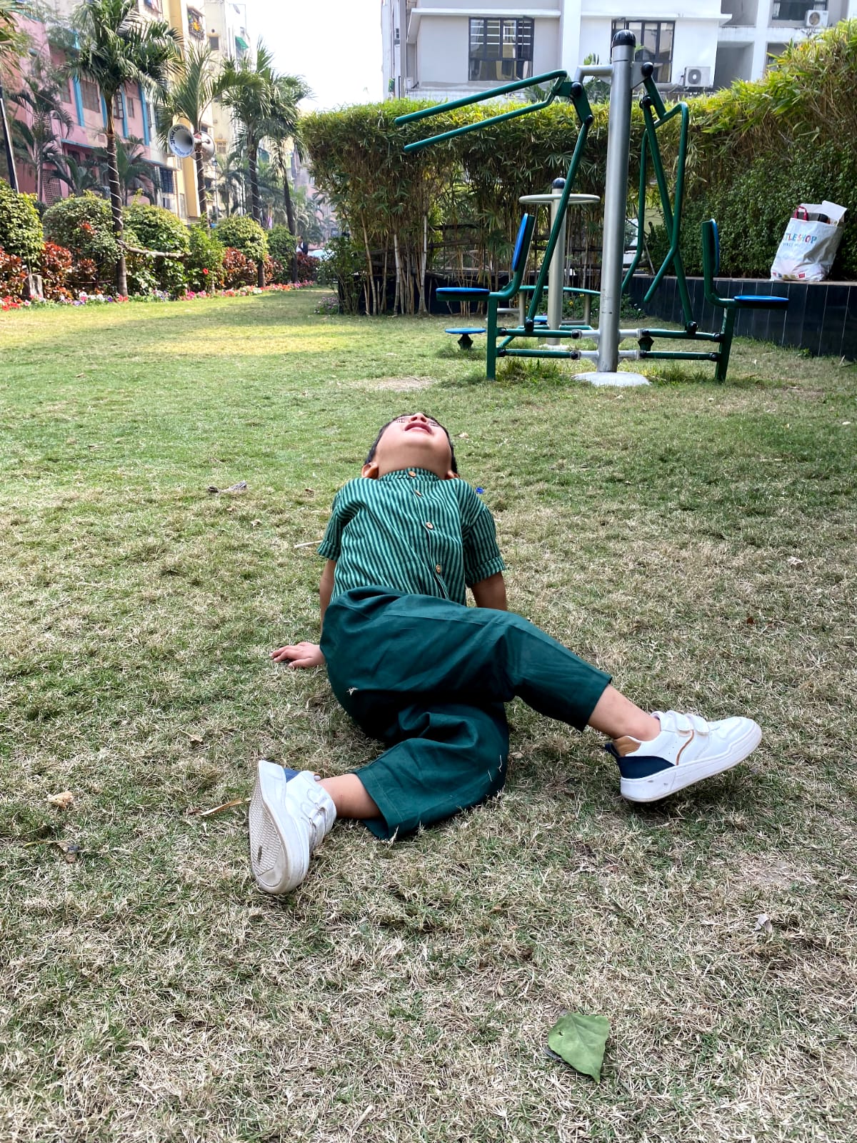 Koala boys Olive Stripes Charm Shirt with Olive Pants