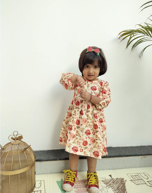 Koala Girl Fit and Flare Rose Dress
