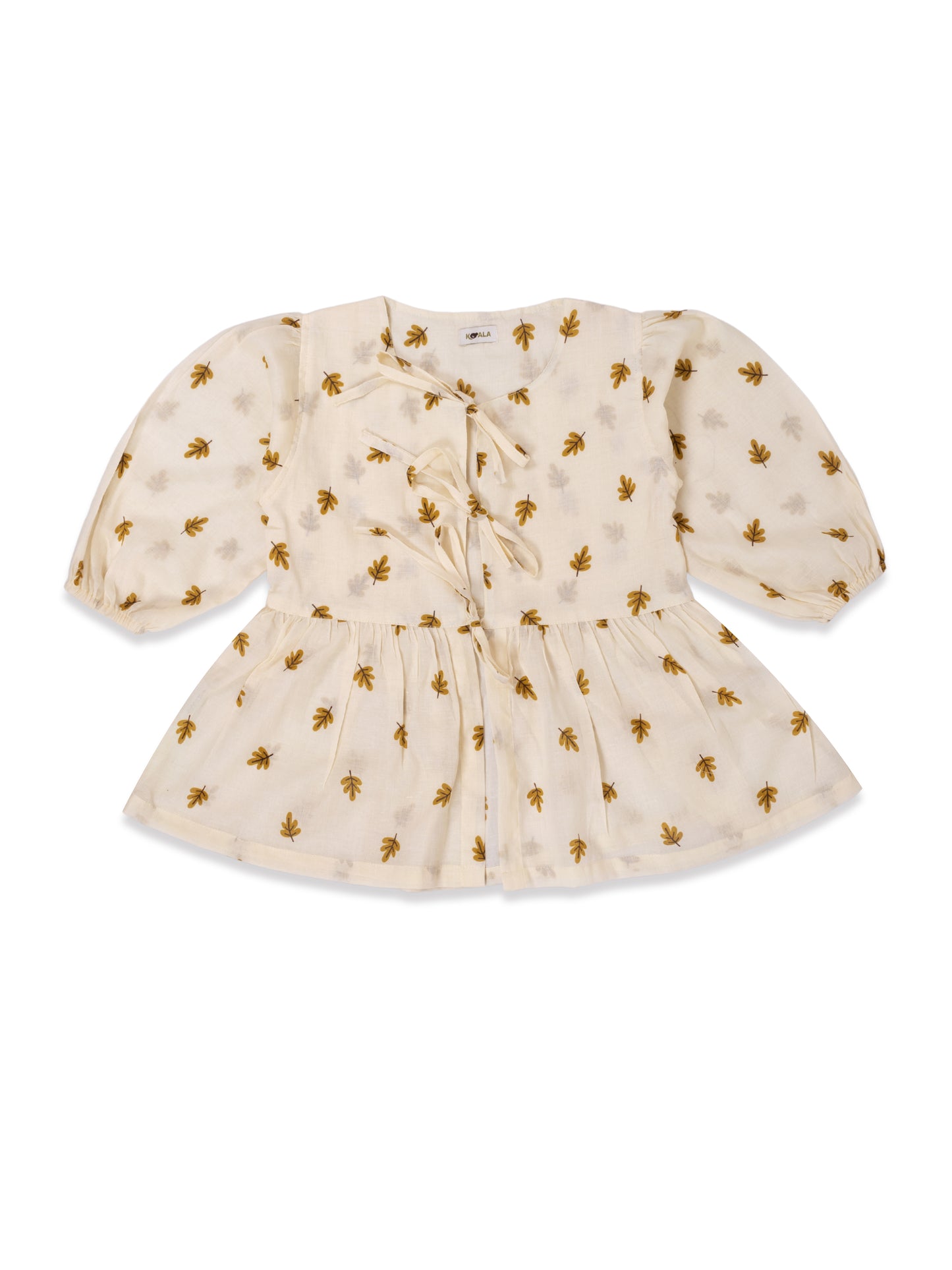 Koala Leaf Charm Muslin Tie-Up Cord Set