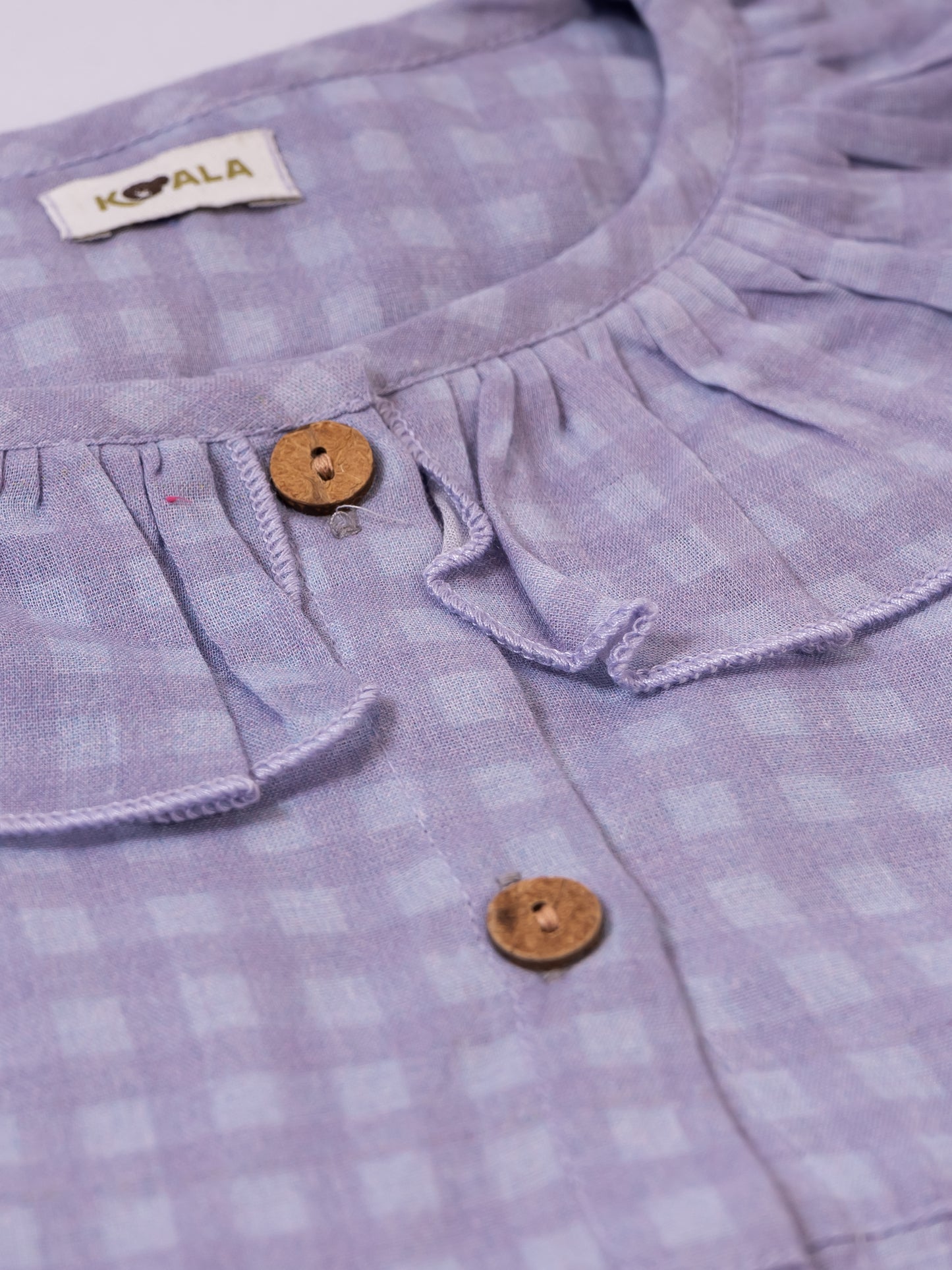 Koala  Lavender Gingham Mumul Dress