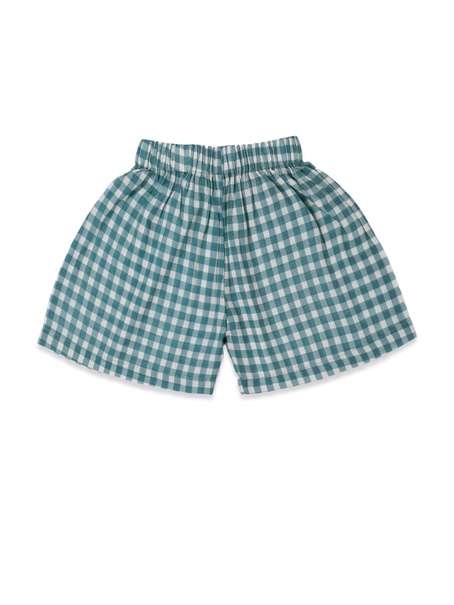 Koala Green Gingham Muslin Cord Set