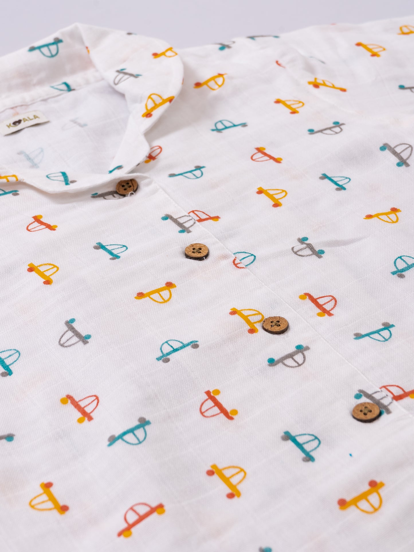 Koala Kidz Muslin Cotton Nightsuit  - Hot Wheels
