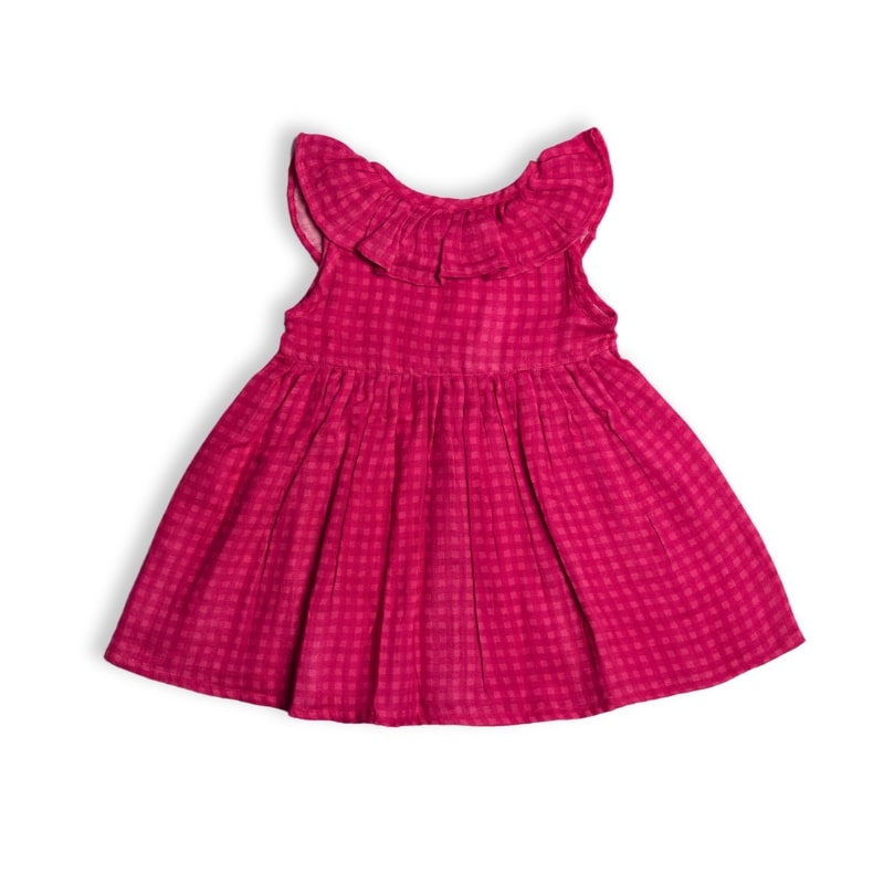 Koala Cherry Check Ruffle Dress
