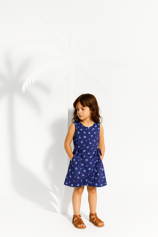 Koala Midnight Petal Wrap Dress