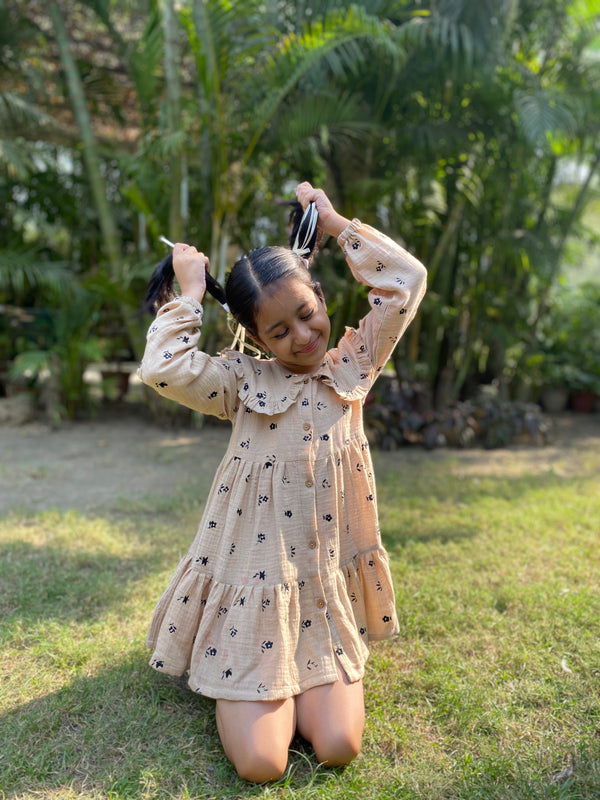 Koala Peter Pan Collar Fit and Flare Mini Dress