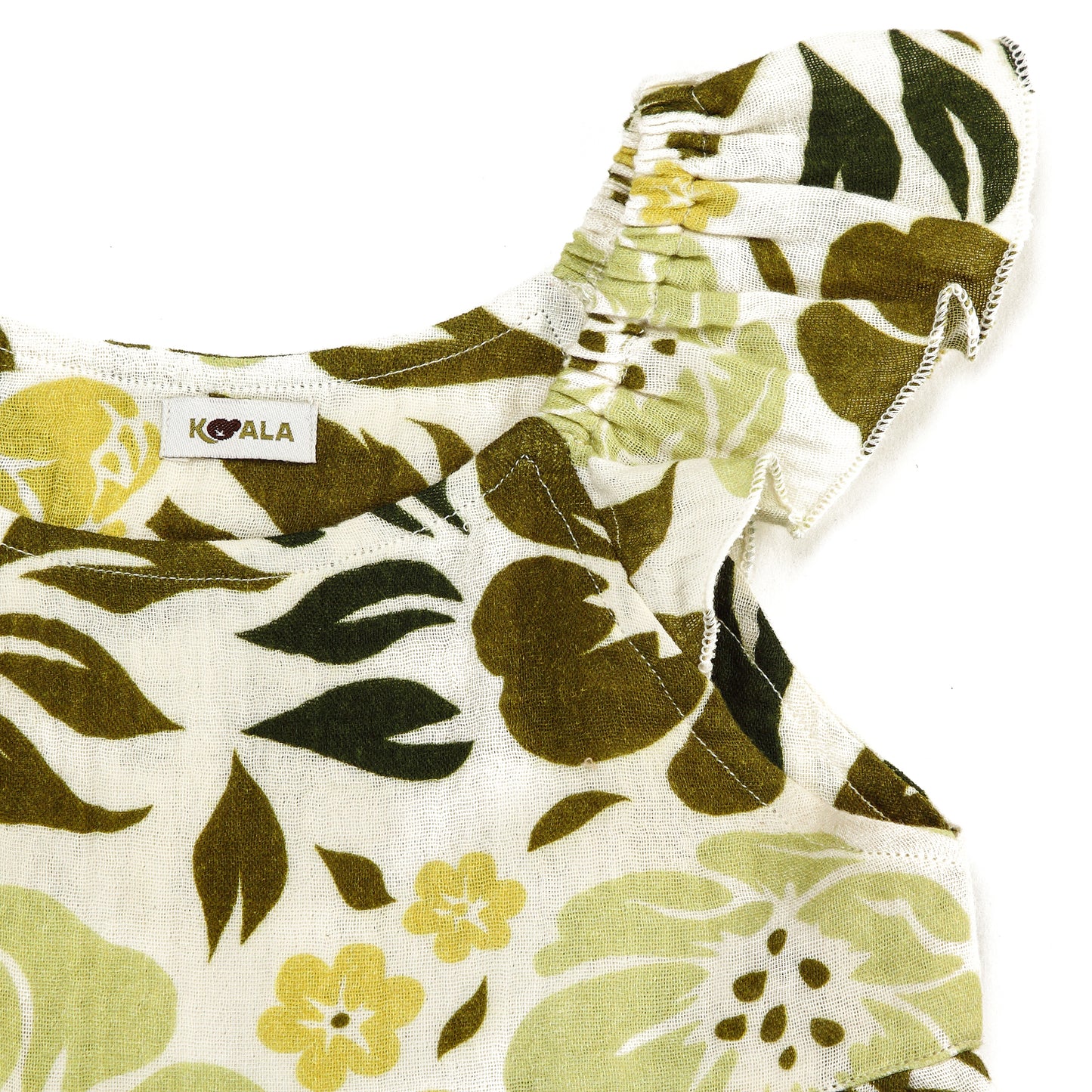 Koala Olive Blossom Ruffled Dress