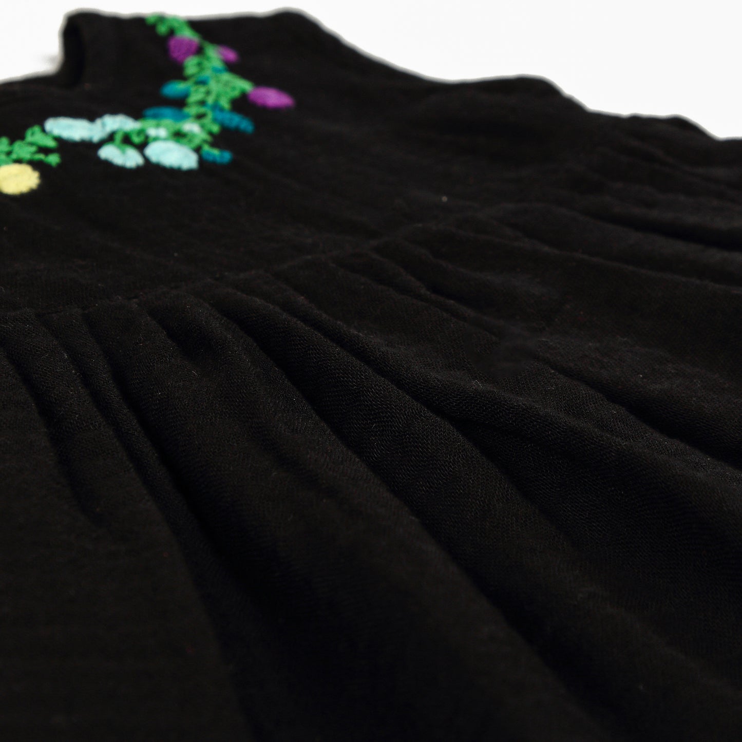 Koala Black Fit and Flare Dress with Embrodiery Work